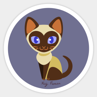 Kawaii Siamese Cat Sticker